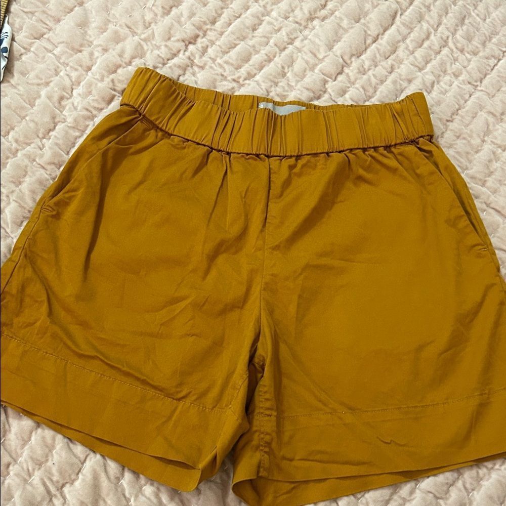 Everlane Golden Elastic Waist Shorts size 4 - Picture 2 of 9